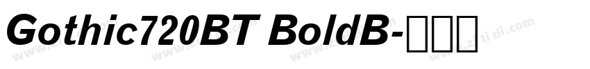 Gothic720BT BoldB字体转换